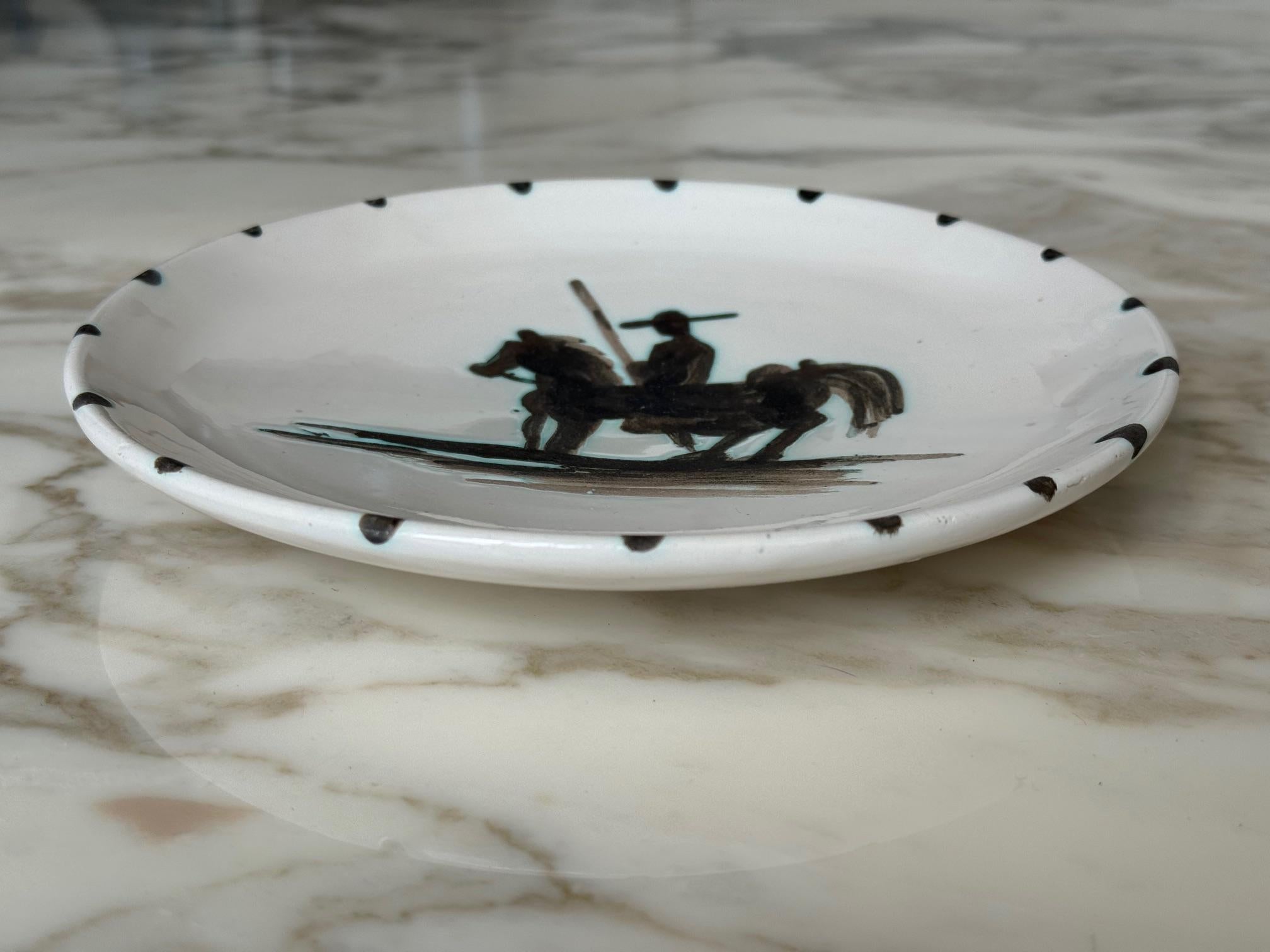 Francese Pablo Picasso Piatto rotondo in ceramica 