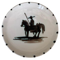 Pablo Picasso Ceramic round plate "Picador" Edition Madoura AR160 , 1952