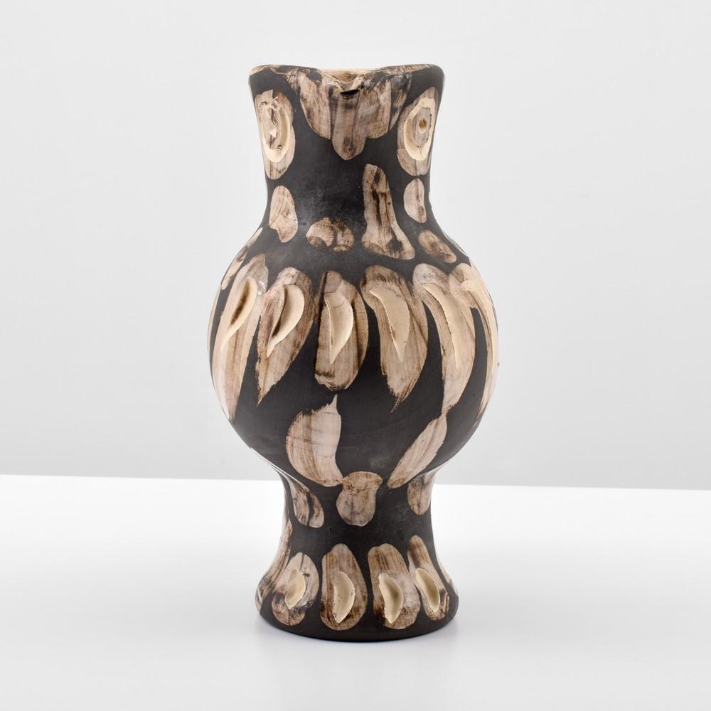 Vase or vessel by Pablo Picasso (Spanish, 1881-1973) for Madoura. Provenance: Estate of Samuel L. Scher, M.D, Florida. Reference: Pablo Picasso- Catalogue of the Edited Ceramic Works 1947-1971, Alain Ramie, 605.

Markings: Madoura Plein Feu