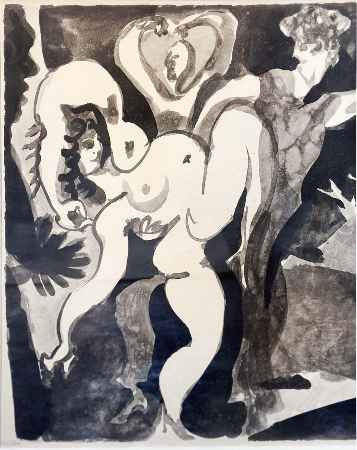 Espagnol Lithographie « Dancing Woman » (Femme endormie), Pablo Picasso, 1960 en vente