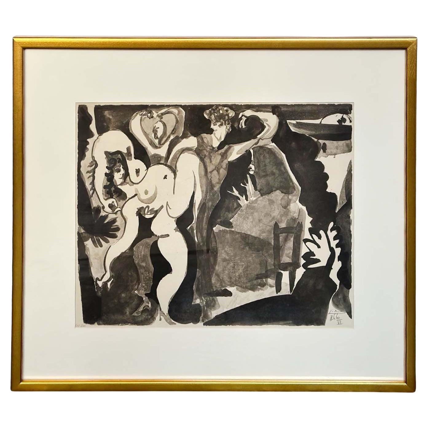 Pablo Picasso Litografía "Mujer bailando", 1960