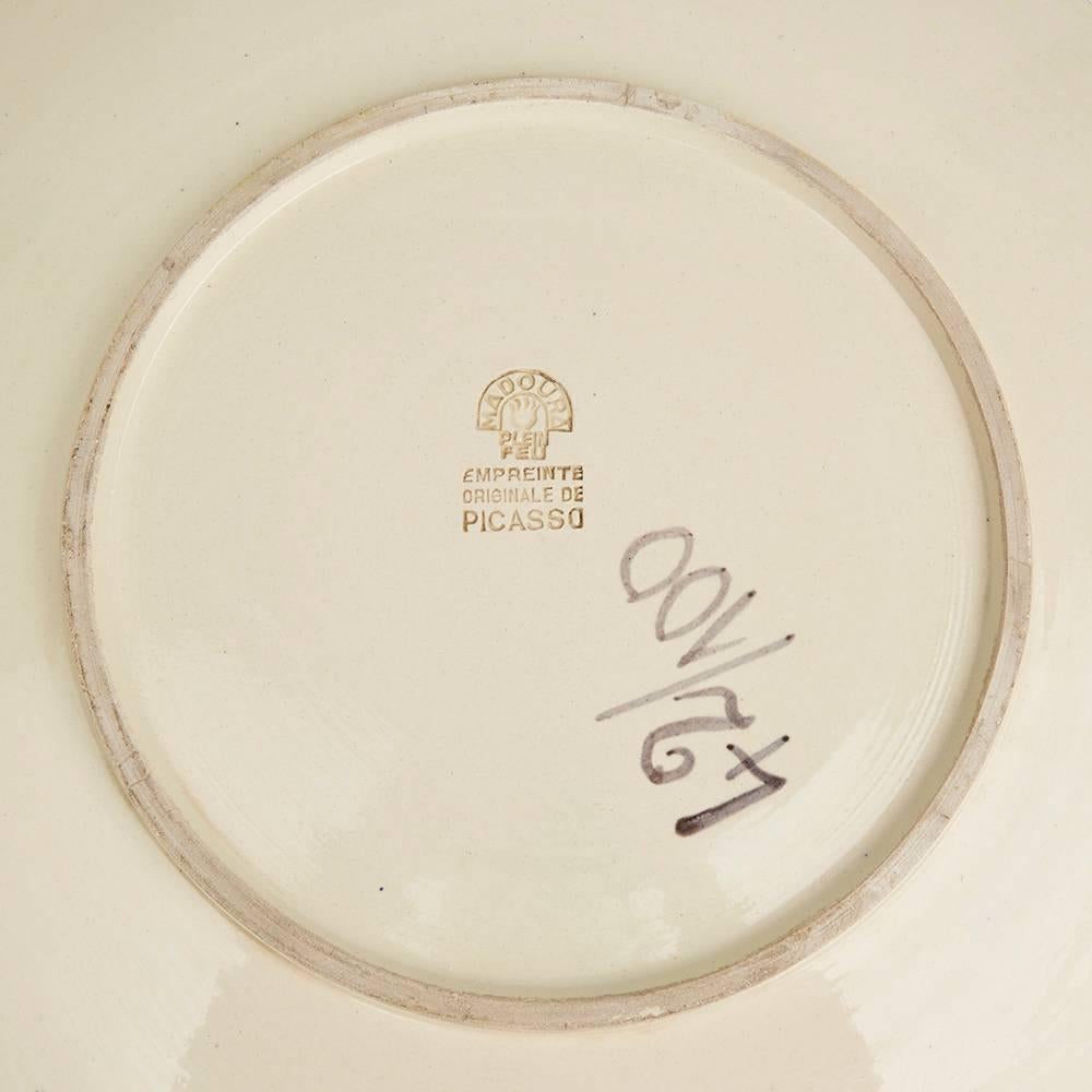 Pablo Picasso Dish, Scène De Tauromachie, 1959 'A.r. 410' (Moderne der Mitte des Jahrhunderts)