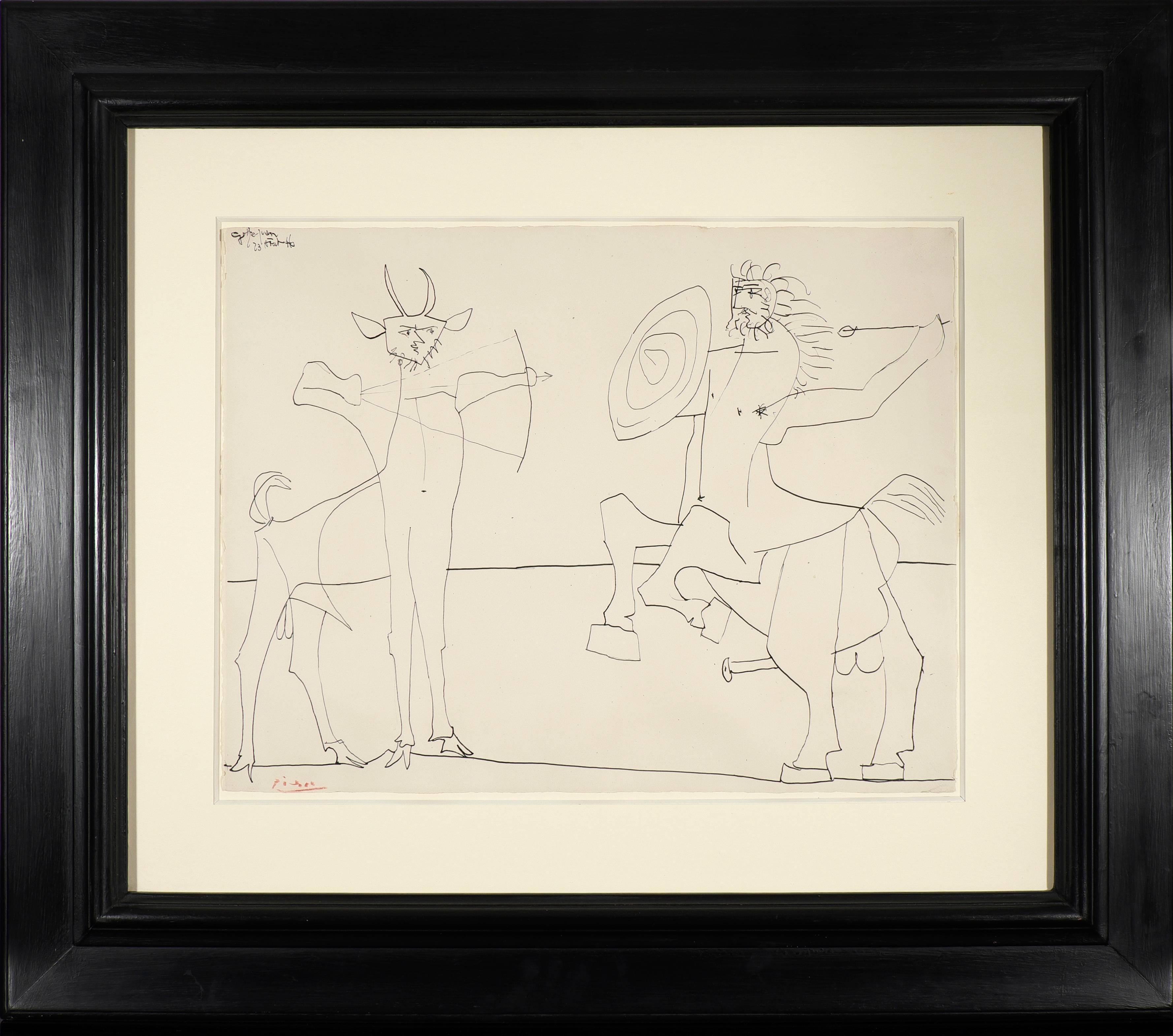 Combat de Faune et de Centaure - Art by Pablo Picasso