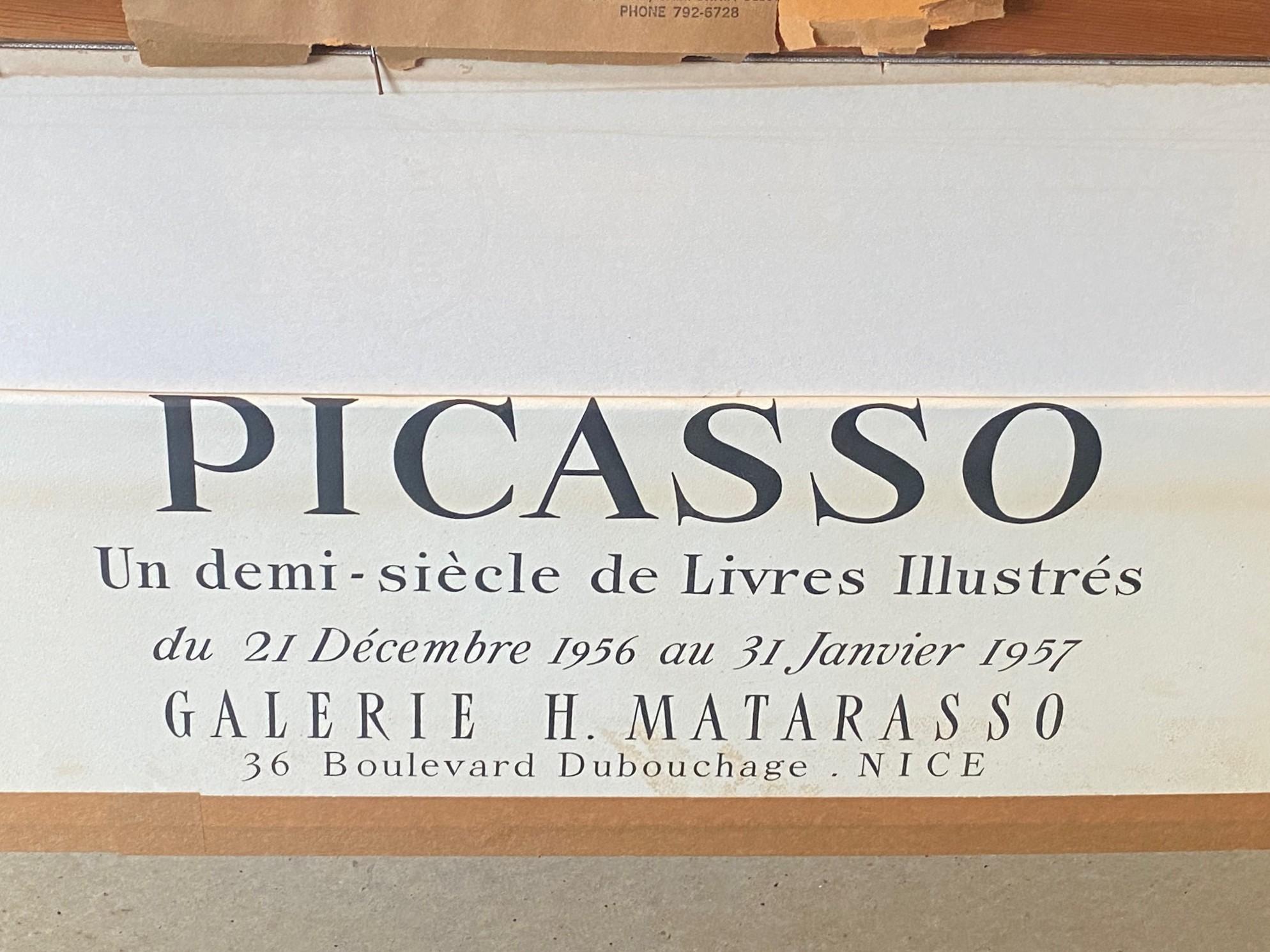 Pablo Picasso Exhibition Lithograph Poster, Portrait of Jacqueline, 1956 For Sale 11