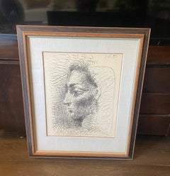 Pablo Picasso Ausstellungslithographie Poster, Porträt von Jacqueline, 1956