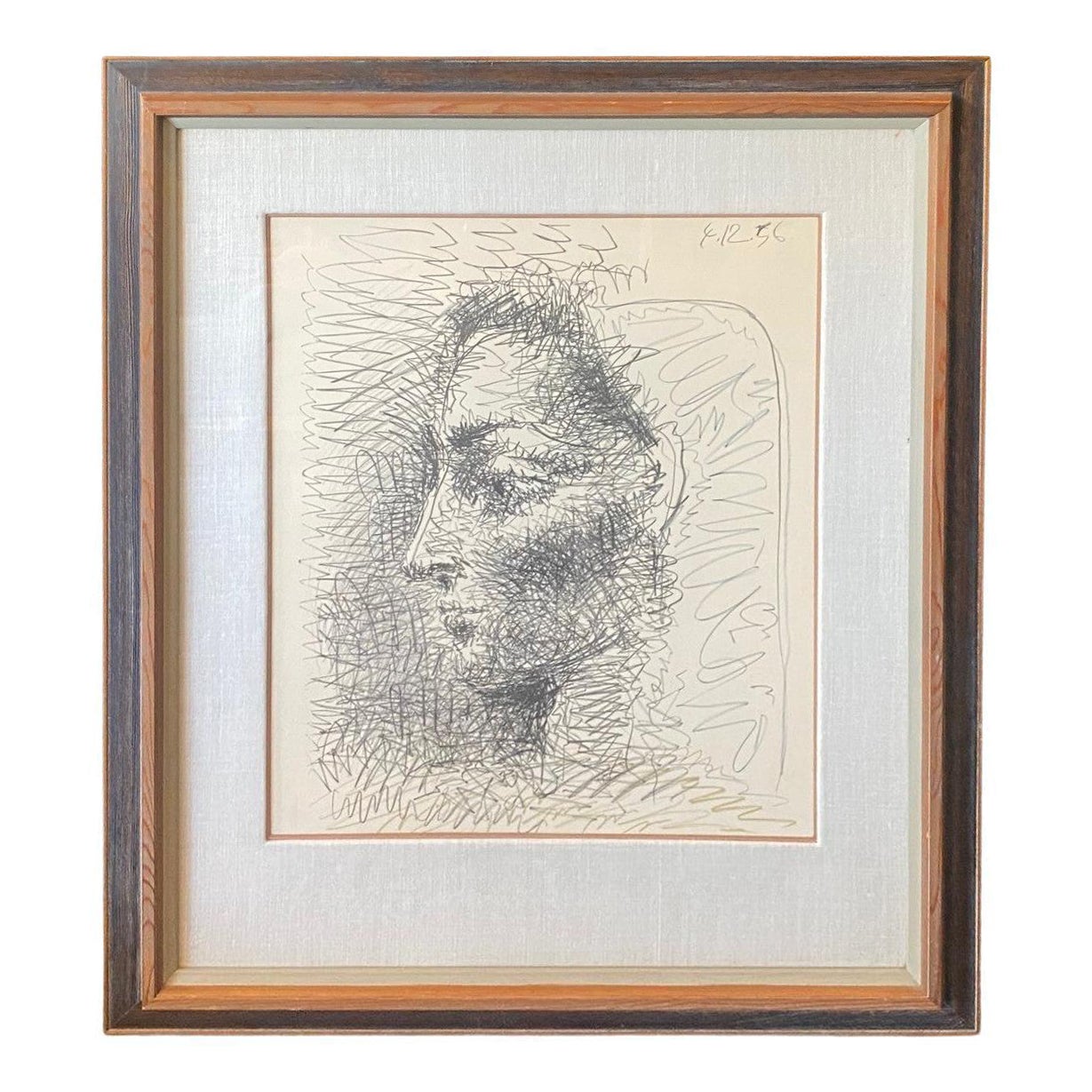 Pablo Picasso Ausstellungslithographie Poster, Porträt von Jacqueline, 1956