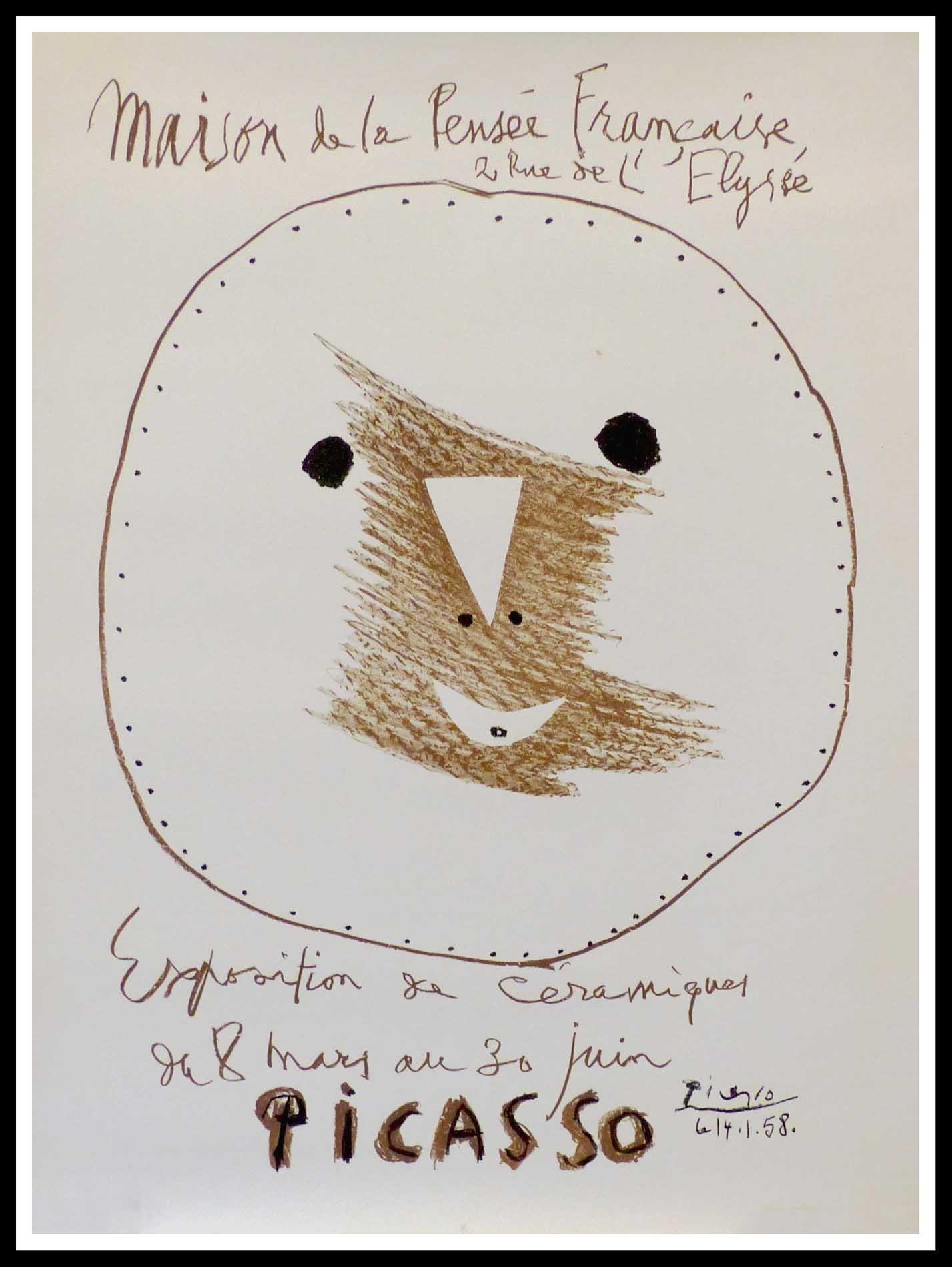 Pablo Picasso, Ausstellung Cramique, Originalausgabe Ausstellung Mourlot 1958 (Französisch) im Angebot