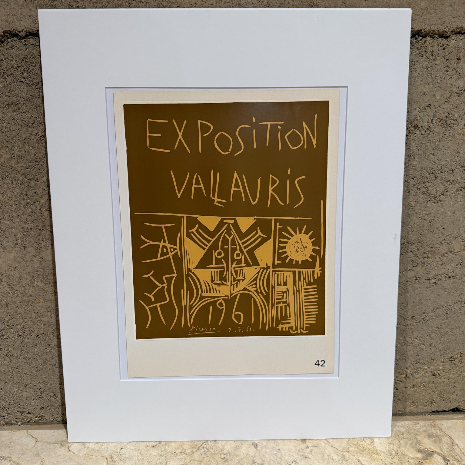 Vallauris Ausstellungsplakat Picasso 1961
dem Drucker und Verleger Hidalgo Arnéra zugeschrieben
weiß matt 20 h x 16 b Art 12 h 9,5 h
Gebrauchtes Original Vintage
Siehe die aufgeführten Bilder
