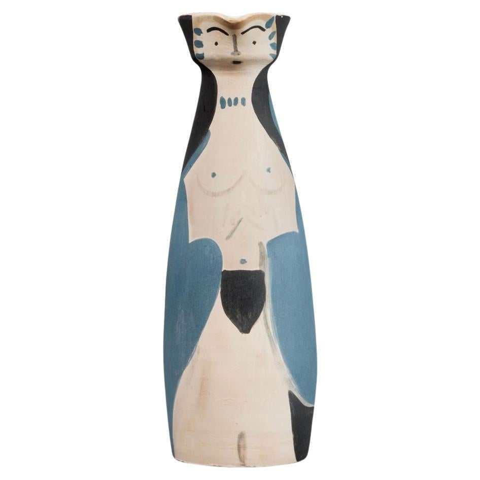 Pablo Picasso Madoura Femme Sculpture Pitcher Ewer Vase AR 297 Painted Ceramic