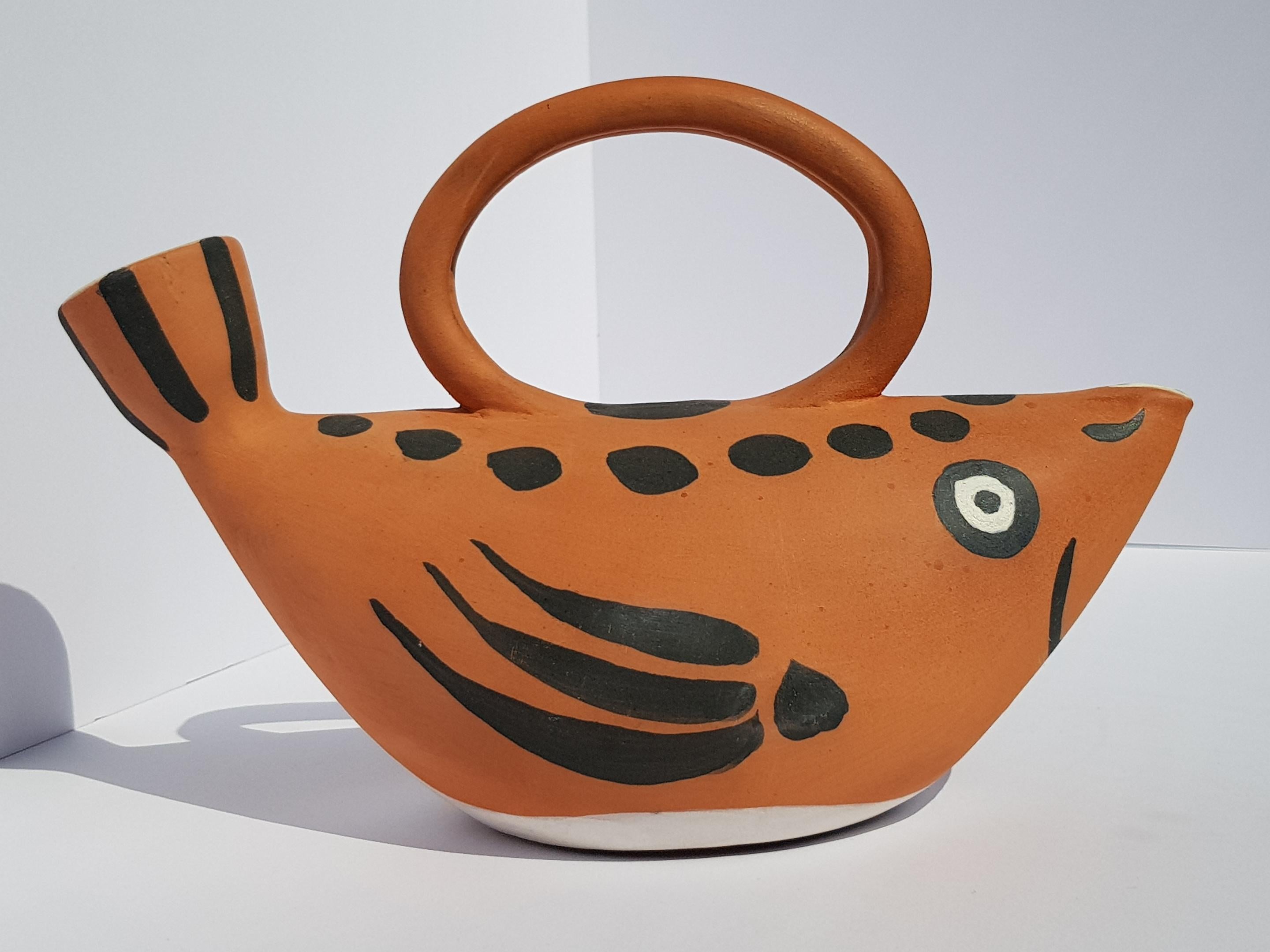 Organique Pichet Poisson Madoura Ceramics en édition limitée AR 139 de Pablo Picasso en vente