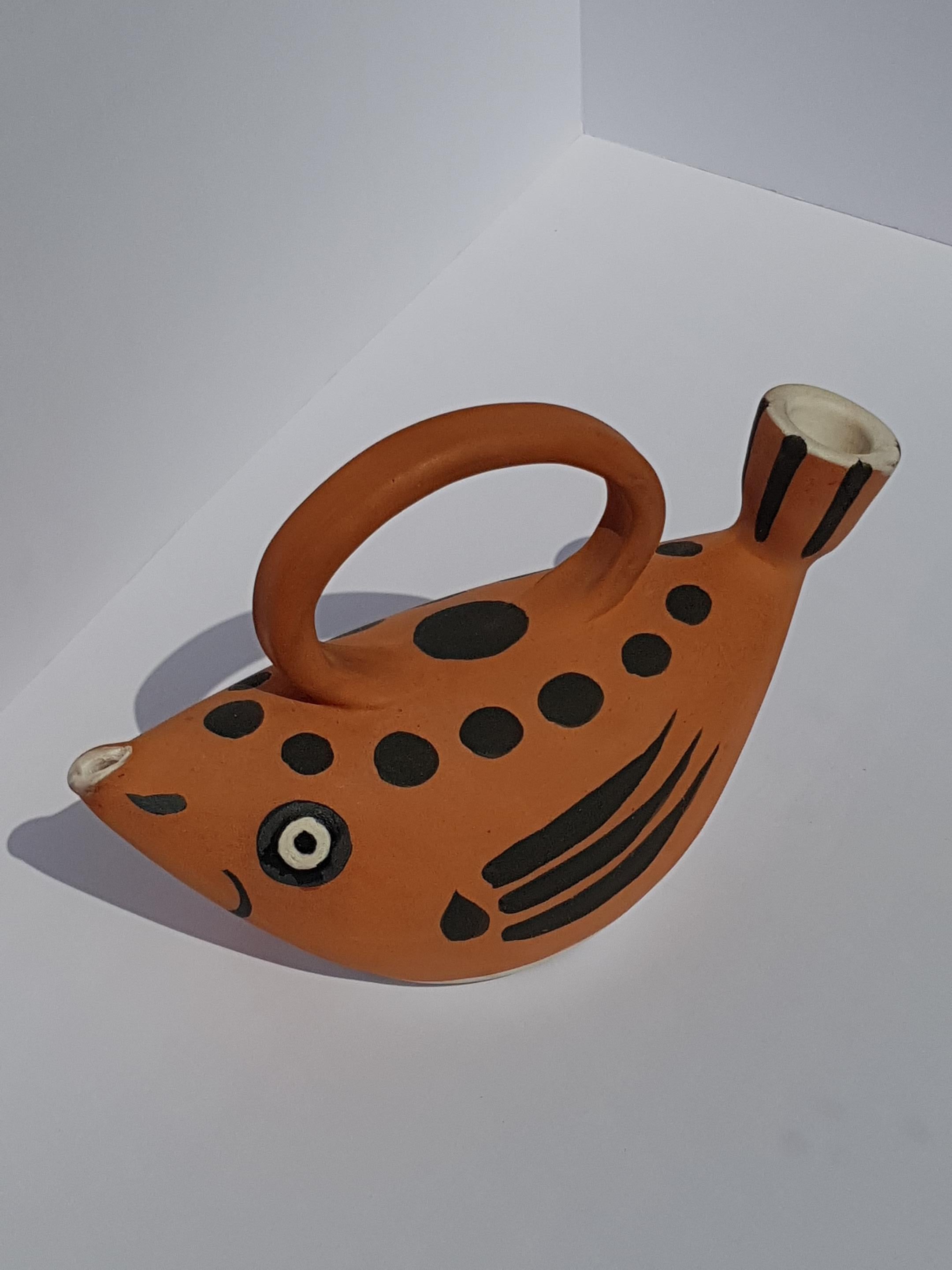 Français Pichet Poisson Madoura Ceramics en édition limitée AR 139 de Pablo Picasso en vente