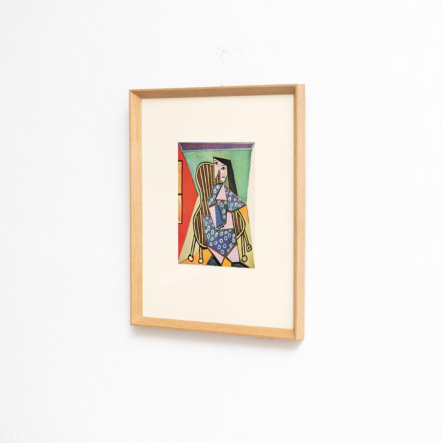 Mid-Century moderno Pablo Picasso, opera d'arte incorniciata, Editions du Chene, 1943 in vendita