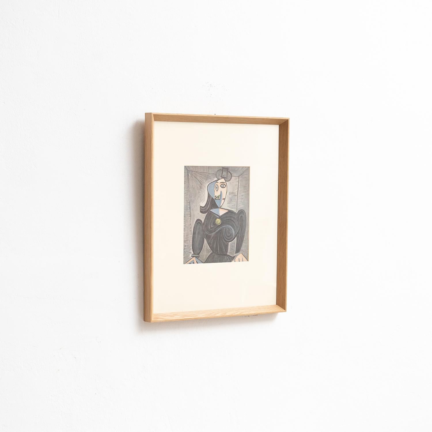 Mid-Century Modern Pablo Picasso Framed Artwork, Editions du Chene, 1943 For Sale