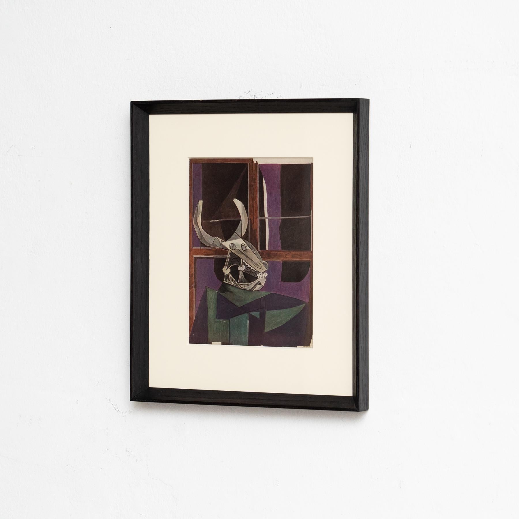 Mid-Century Modern Pablo Picasso Framed Artwork, Editions du Chene, 1943 For Sale