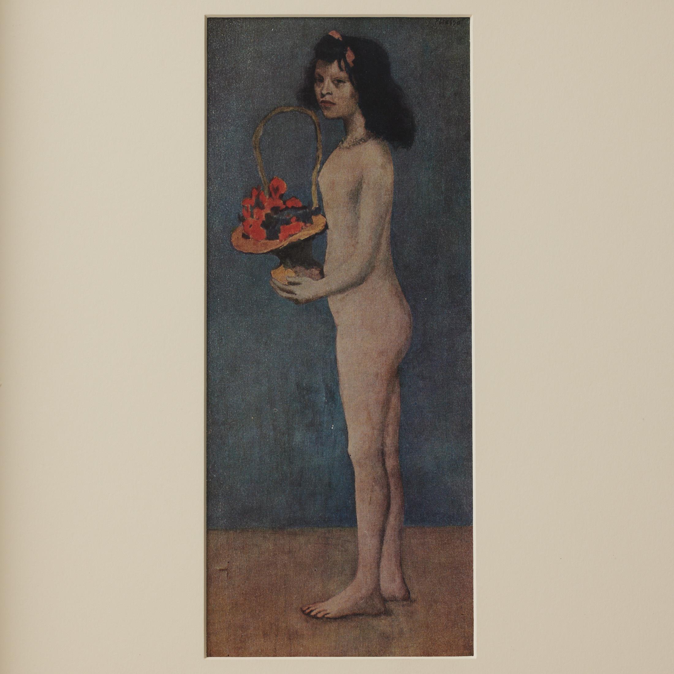 Mid-Century moderno Pablo Picasso Cliche a colori incorniciato, Editions du Chene, 1943 in vendita