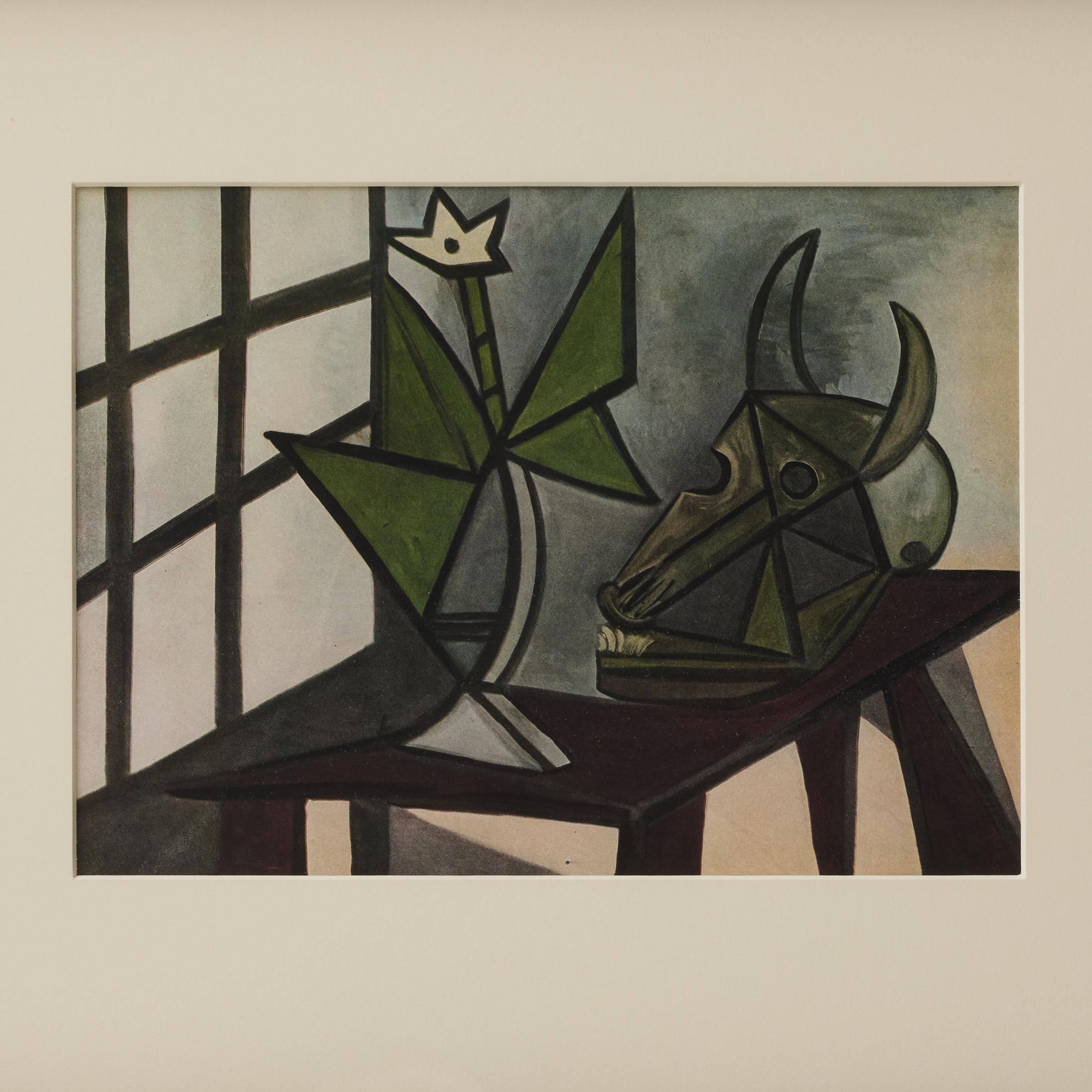 Mid-Century Modern Pablo Picasso Framed Color Cliche, Editions du Chene, 1943 For Sale