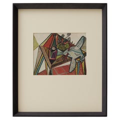 Pablo Picasso Cliché en color enmarcado, Editions du Chene, 1943