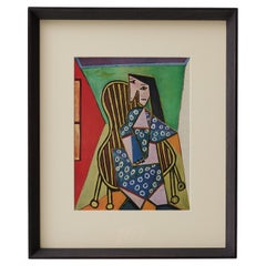 Pablo Picasso encadré Color Cliche, Éditions du Chene, 1943