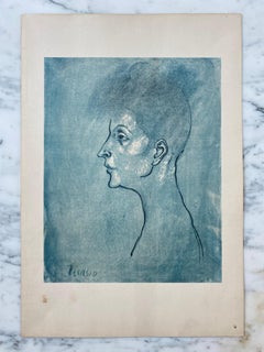 Pablo Picasso, « Tête de femme », lithographie originale de 1946