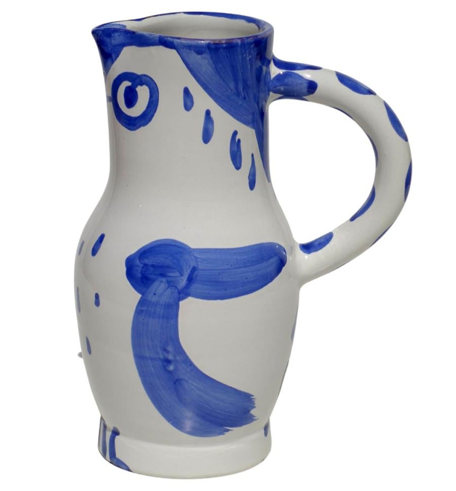Mid-20th Century Pablo Picasso, Hibou 1954 Madoura Ceramic Pottery Pitcher Sculpture For Sale