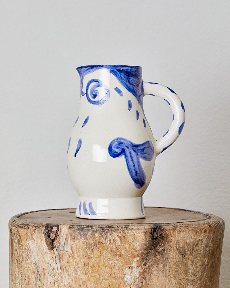 Moderno Pablo Picasso, Hibou, 1954, Pichet tourné, édition Picasso, Madoura in vendita