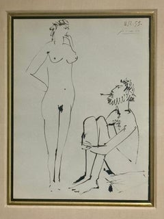 Pablo Picasso "La Comédie Humaine" Lithographie, 1953 - Signée au crayon
