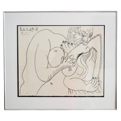 Pablo Picasso "Le Vent d'Arles" Litografía firmada, Mourlot Ed. París 1972