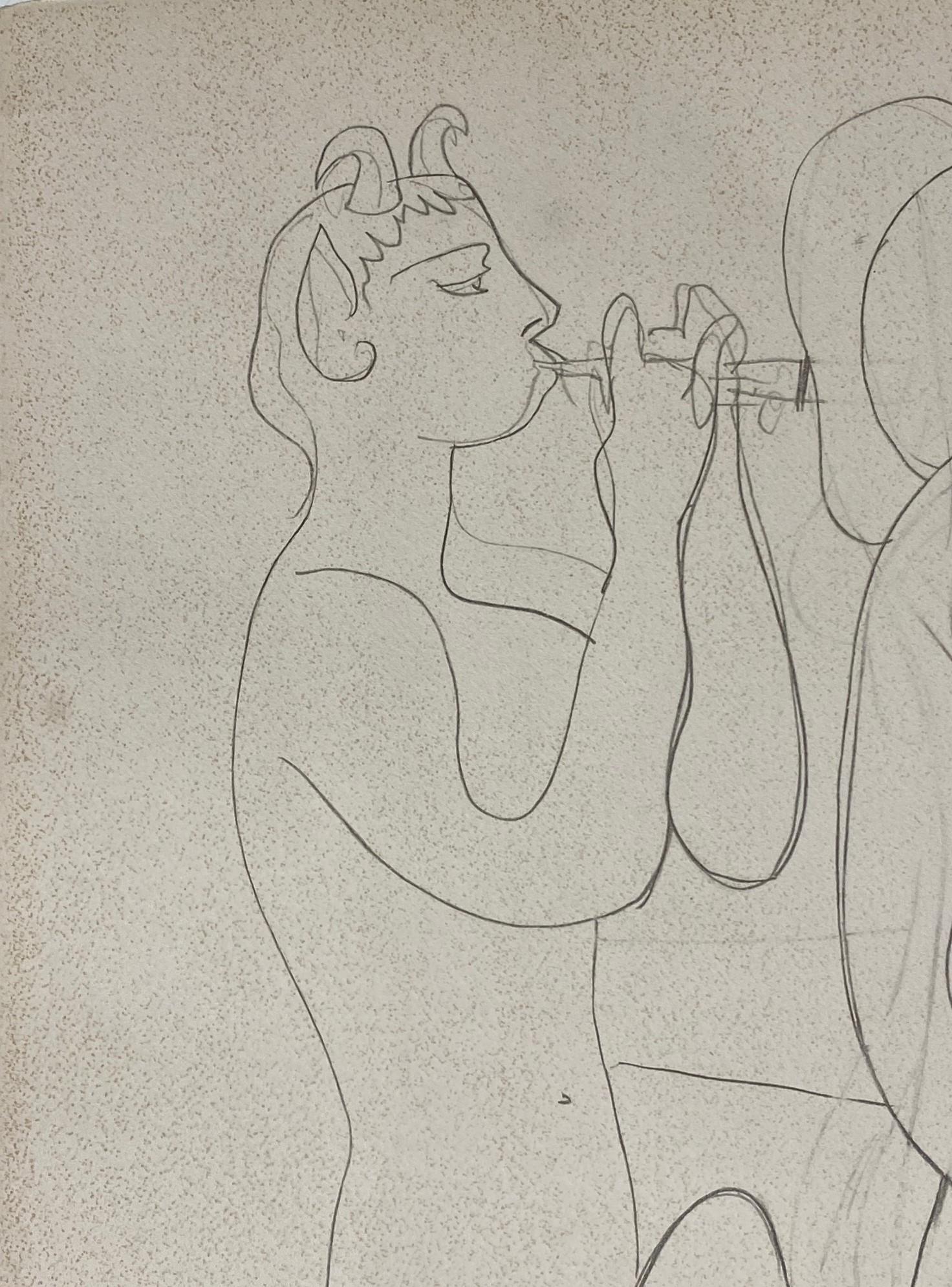 Pablo Picasso Limited Ed. Lithographie aus dem Portfolio Les Dessins D'Antibes, 1958 (Mitte des 20. Jahrhunderts) im Angebot