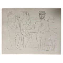 Pablo Picasso Limited Ed. Lithograph From Portfolio Les Dessins D'Antibes, 1958