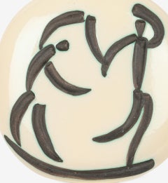 Pablo Picasso Placa de pared de loza esmaltada de edición limitada Danseurs A.R. 387