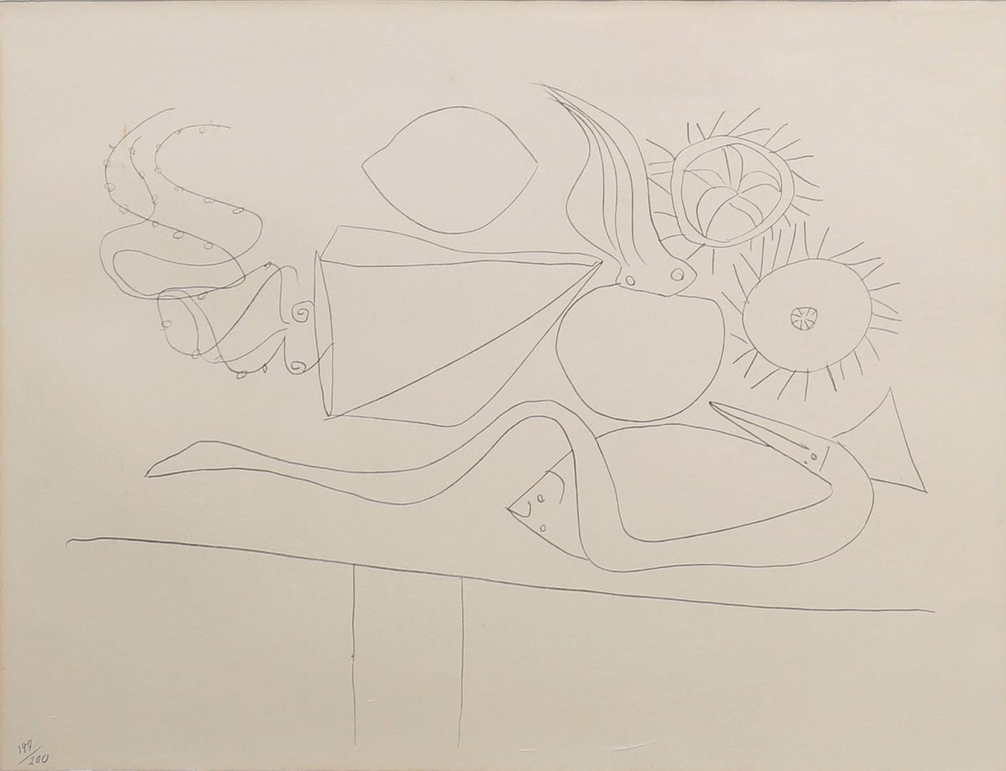 Lithographie von Pablo Picasso, aus „Mes dessins d'Antibes“ im Angebot 1