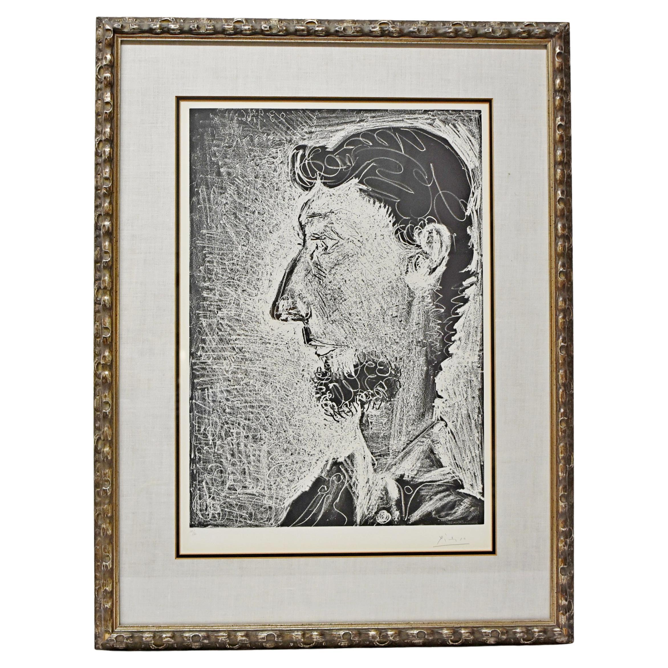 Pablo Picasso Lithograph "Portrait de Pierre Crommelynck" 25/50 For Sale