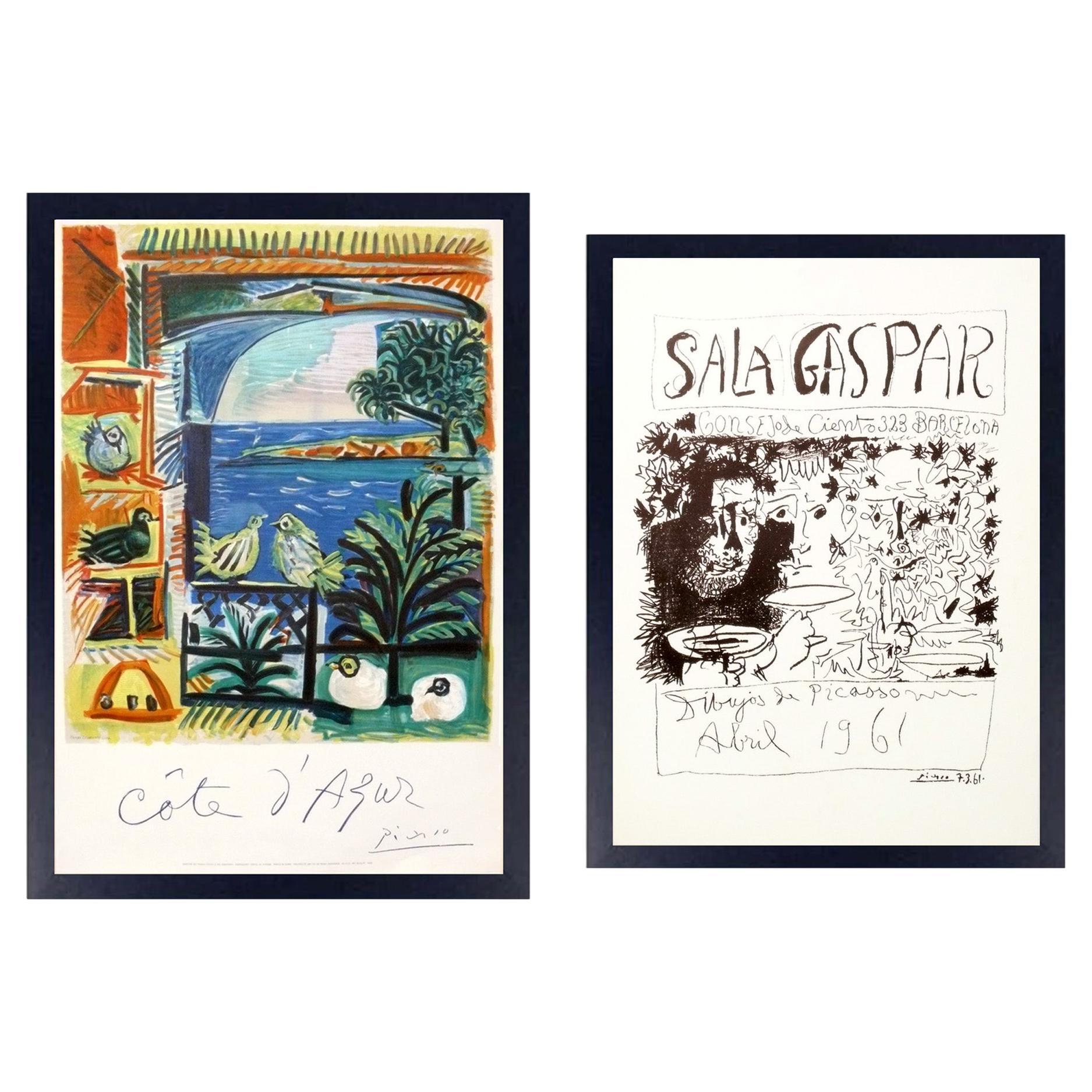 Pablo Picasso Lithographs 43" x 30" Mid Century Modern Abstract Art For Sale