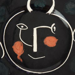 Pablo Picasso Ltd Edition Service Visage Noir Plate, 1948