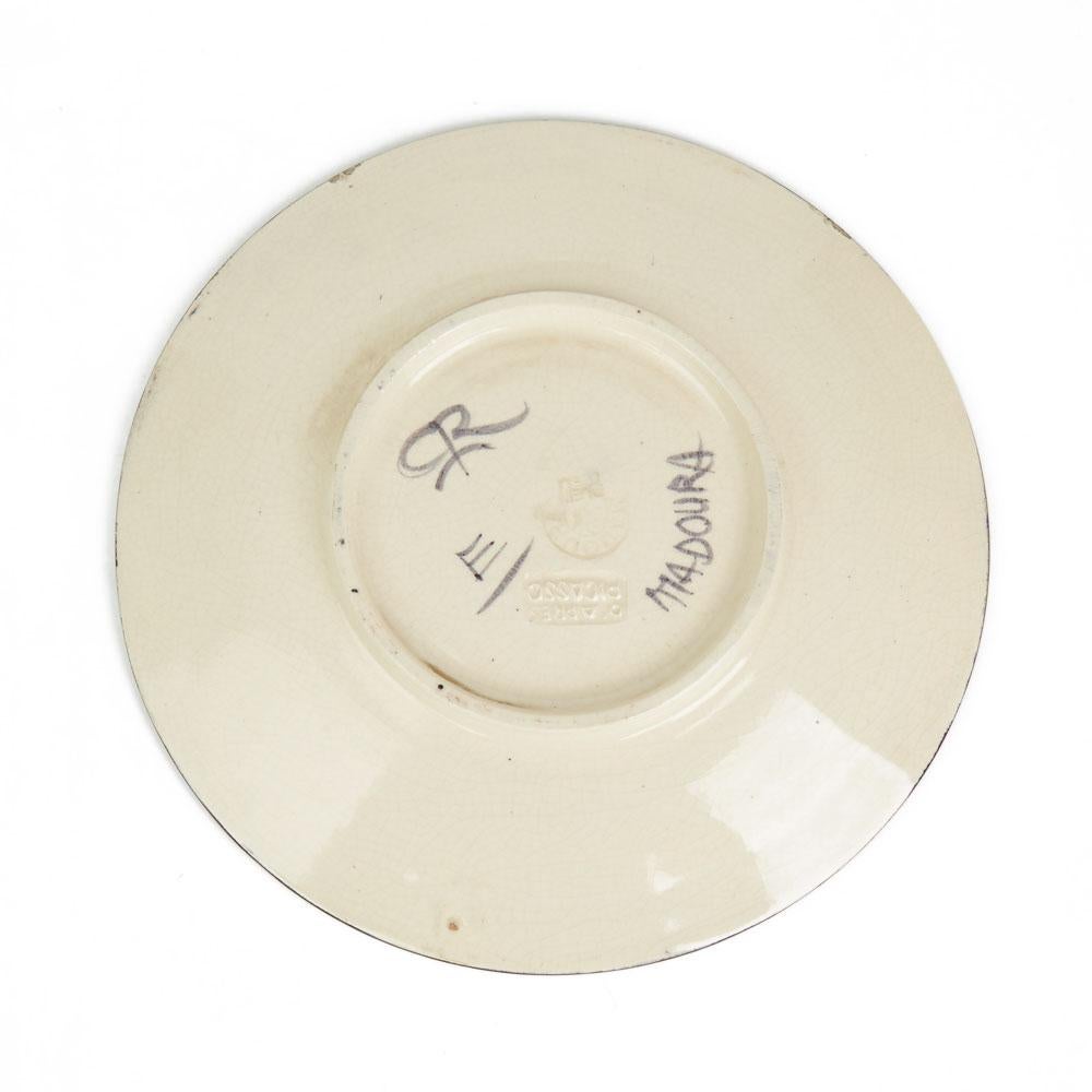 Earthenware Pablo Picasso Ltd Edition Service Visage Noir Plate, 1948