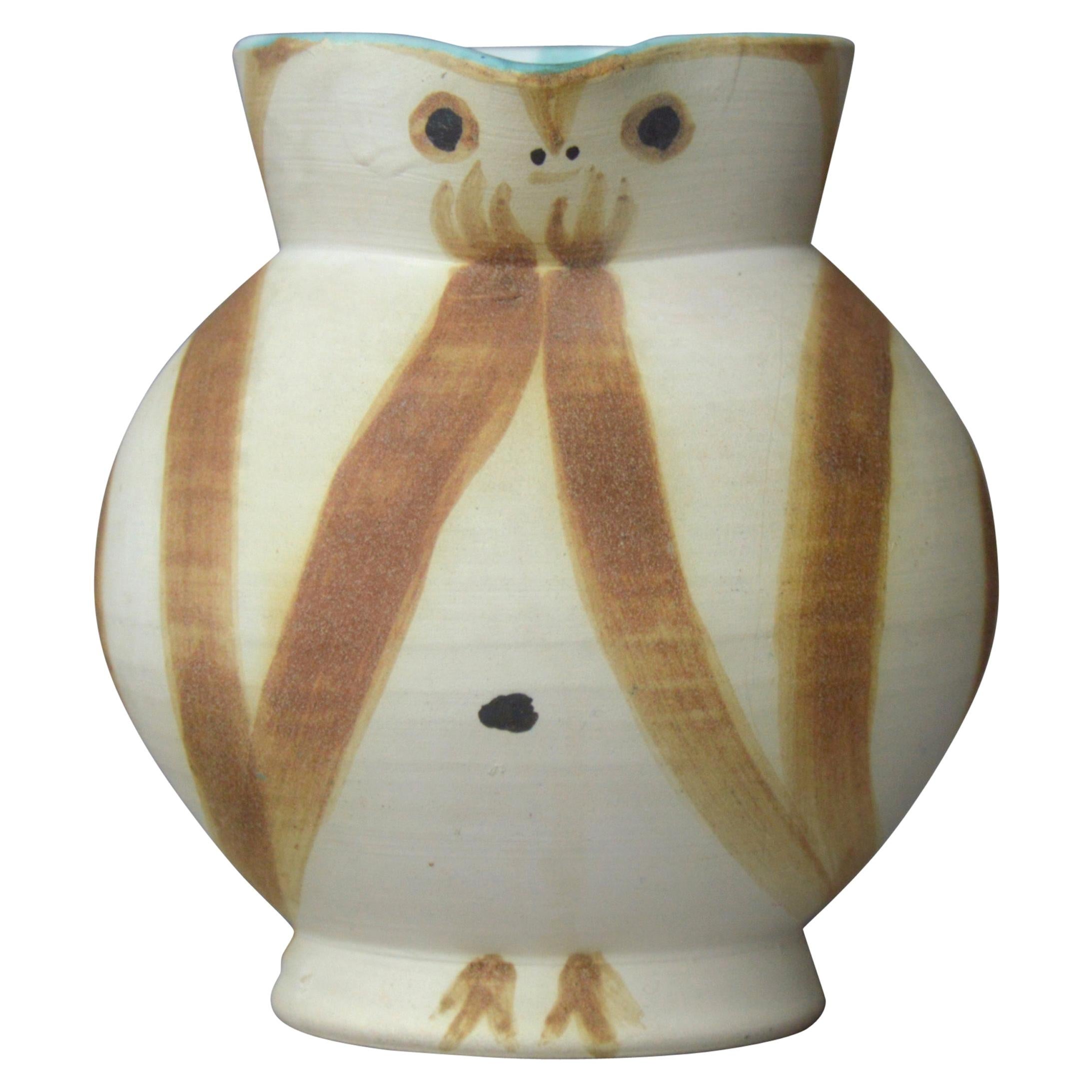 Pablo Picasso Madoura Ceramic Pitcher Little Wood-Owl, 1949 For Sale