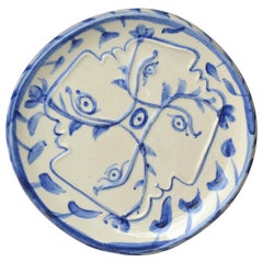 Pablo Picasso Madoura Ceramic Plate Four Enlaced Profiles, 1949