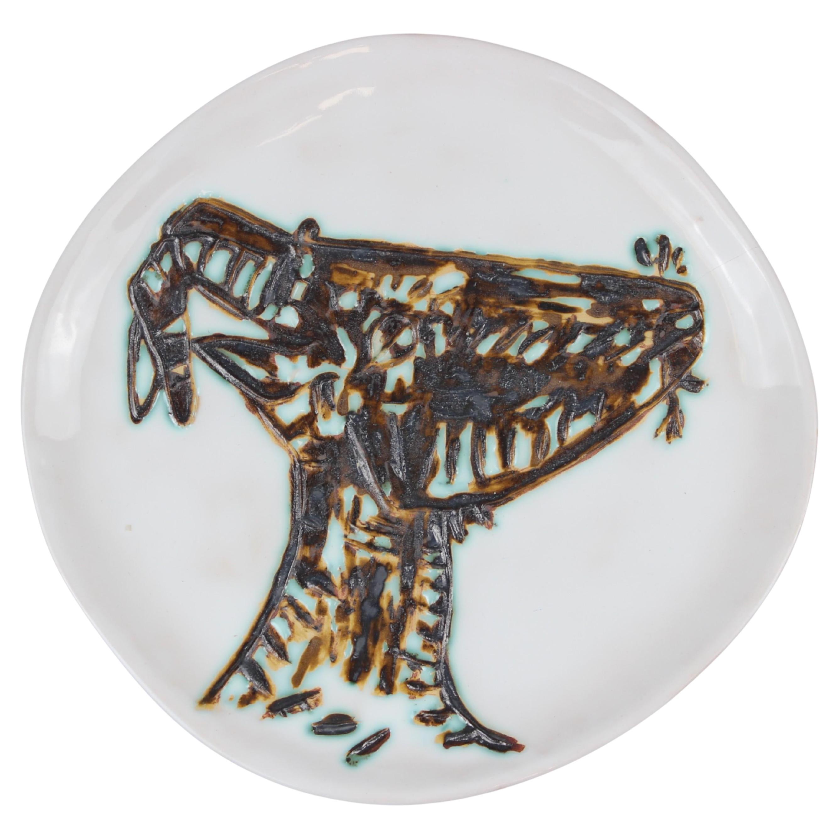 Pablo Picasso Madoura Ceramic  "Tête de chèvre de profil" Plate For Sale