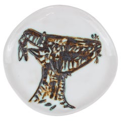 Pablo Picasso Madoura Ceramic  "Tête de chèvre de profil" Plate