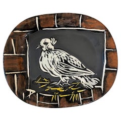 Pablo Picasso Madoura, Placa "Colombe Mate", Edición Madoura, 1948