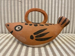 Pablo Picasso Madoura, "Fish Subject" Pitcher, Edition Madoura, 1952
