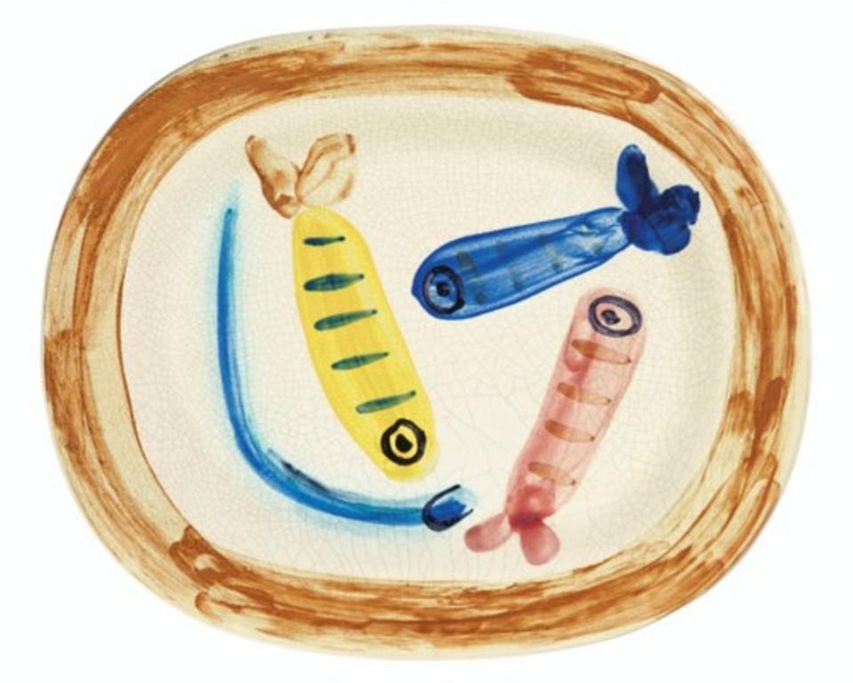 Quatre poissons polychromes (A.R.31) - Mixed Media Art by Pablo Picasso