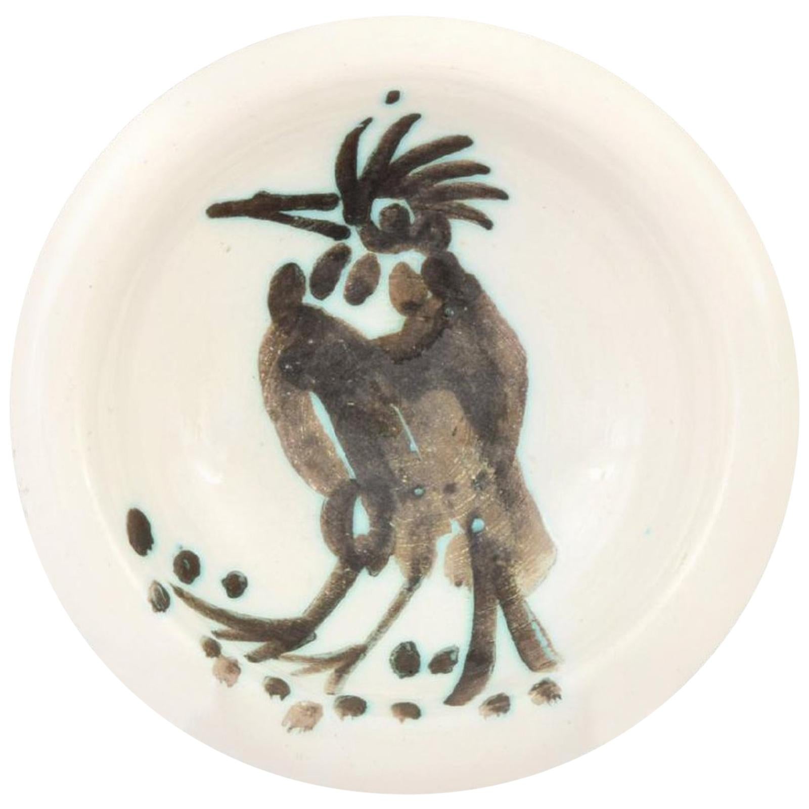 Pablo Picasso Oiseau a La Huppe Bowl 'A.R. 173' For Sale