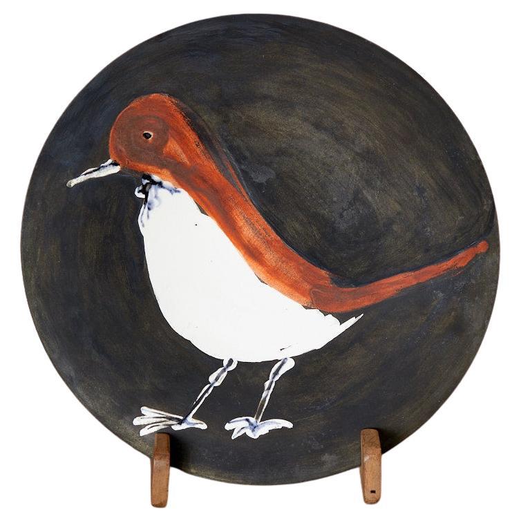 Pablo Picasso, Oiseau n°96, Assiette ronde, 1963. in vendita
