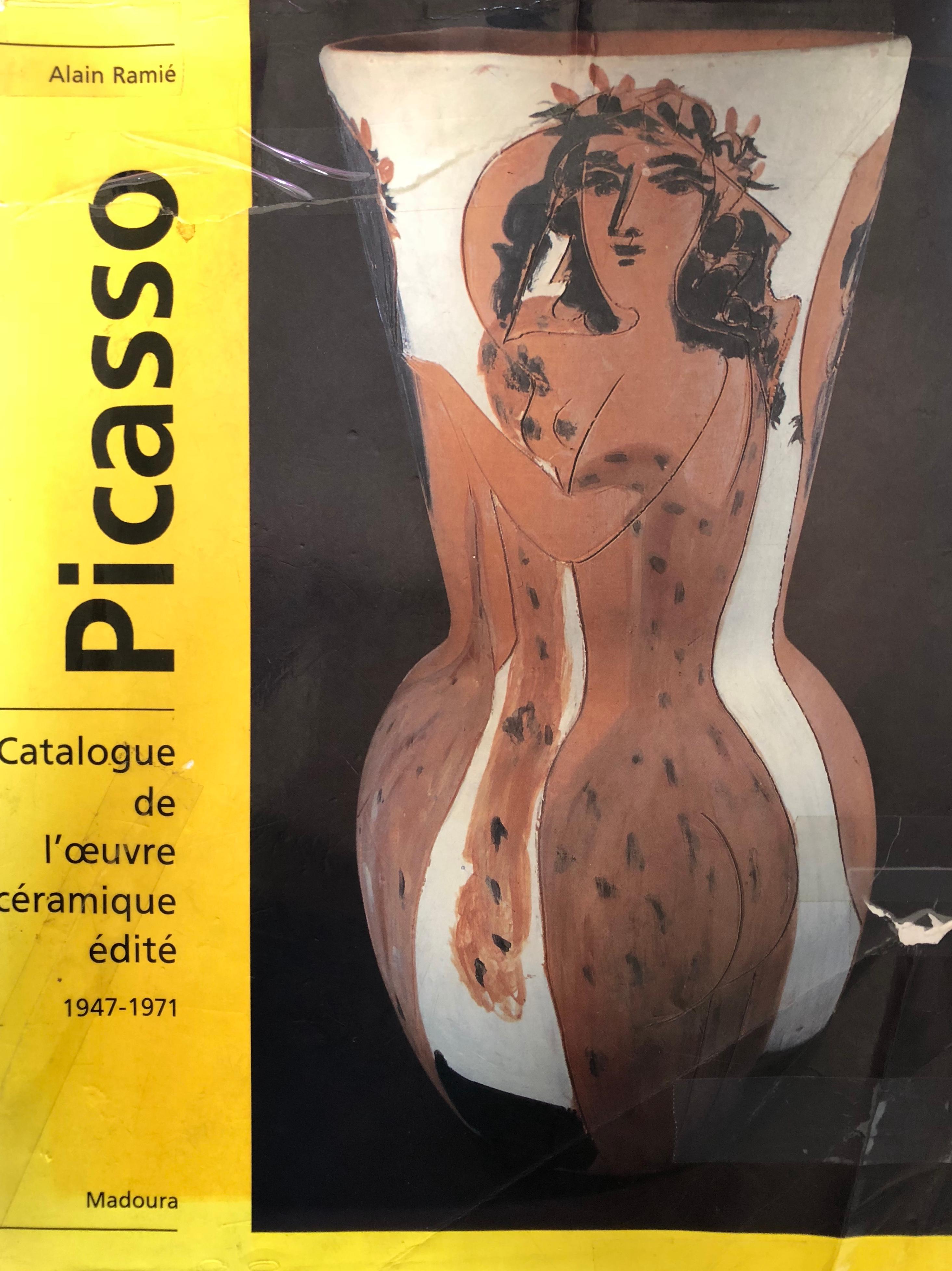 French Pablo Picasso Madoura, Oiseau sur la Branche, 1952, Stamped