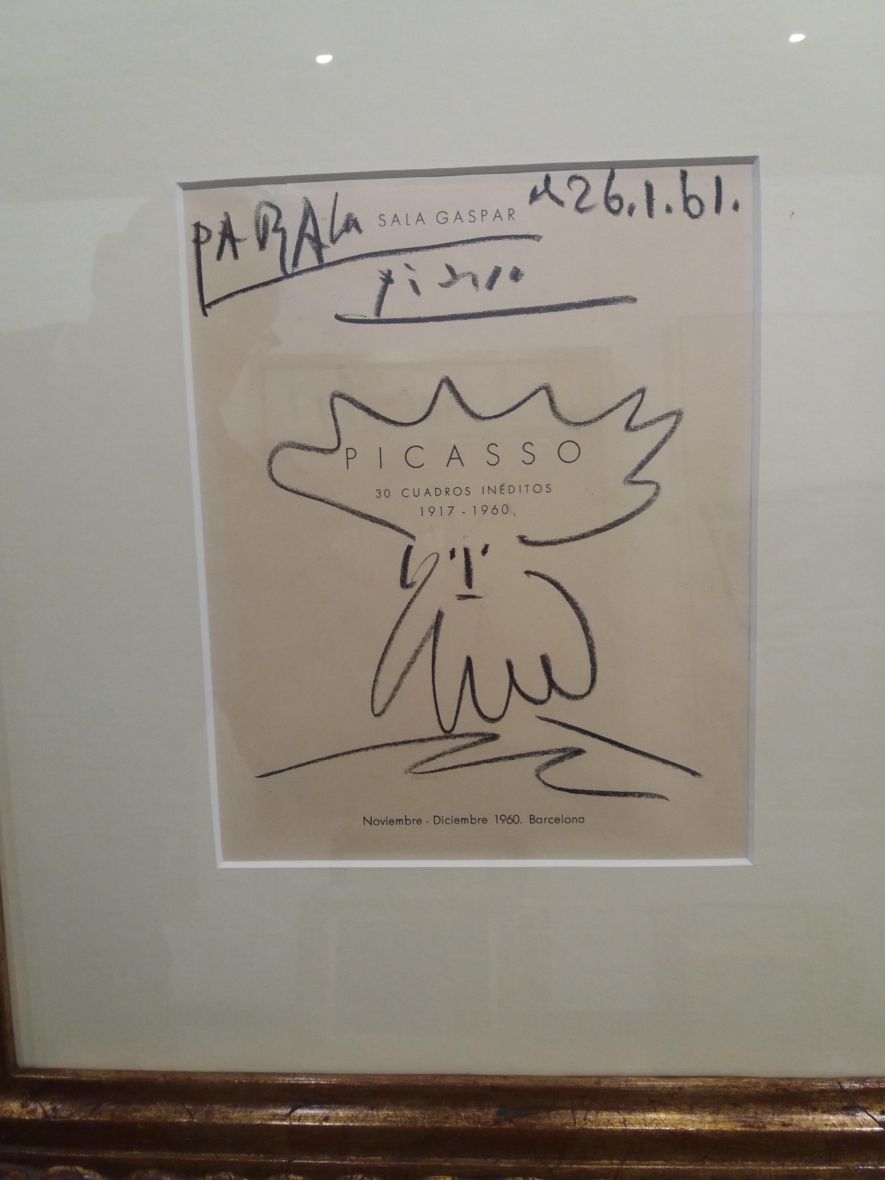 PICASSO,  Original Portrait. Face, Drawing on Paper. Certificate. painting - Modern Painting by Pablo Picasso