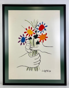 Color Lithograph “Bouquet de Fleurs” by Pablo Picasso, 1958