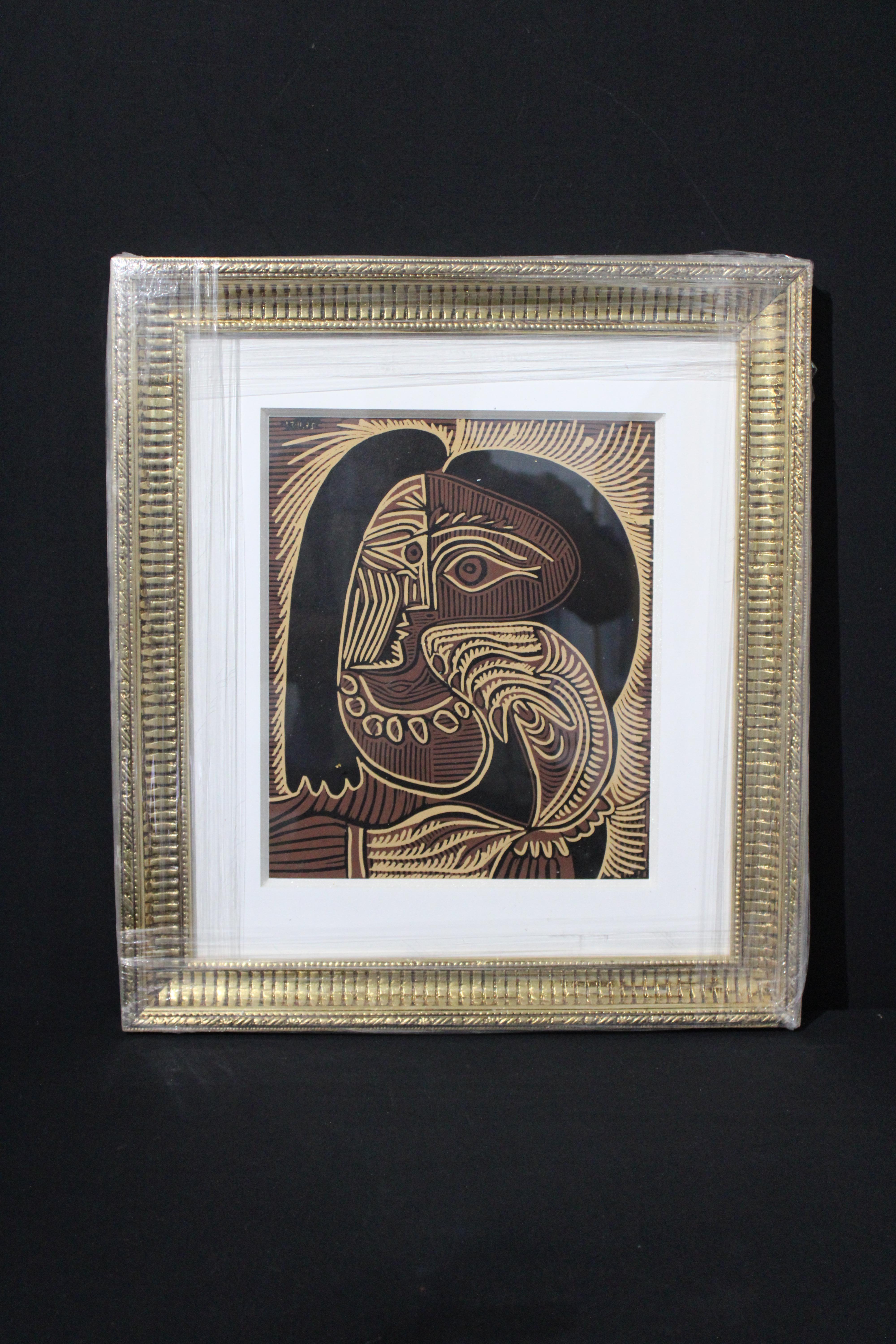 Picasso "Taglio di linoleum" incorniciato