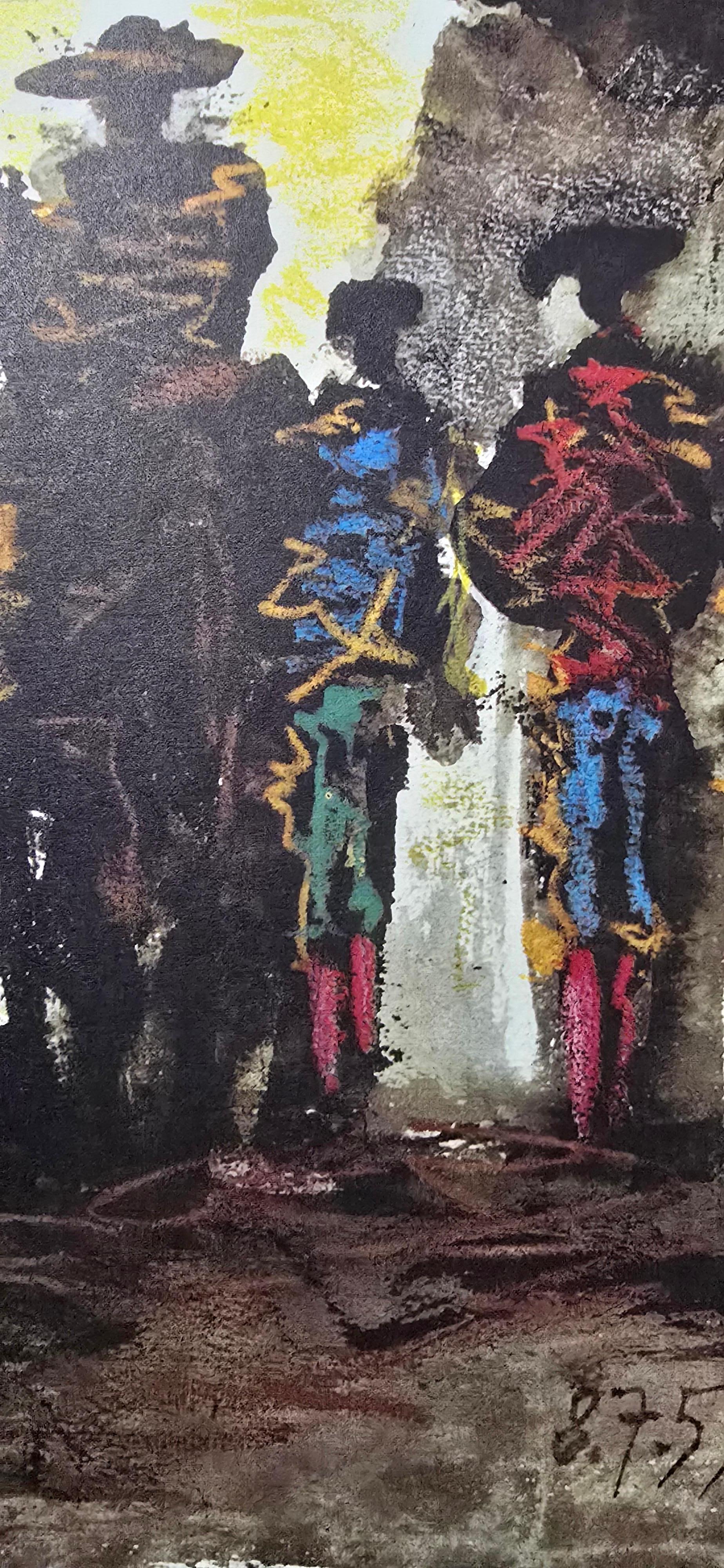 Este cautivador libro, titulado Toros y Toreros, presenta la icónica obra de Pablo Picasso, junto con el perspicaz texto del renombrado torero español Luis Miguel Dominguín. La portada muestra el estilo característico de Picasso, que combina colores