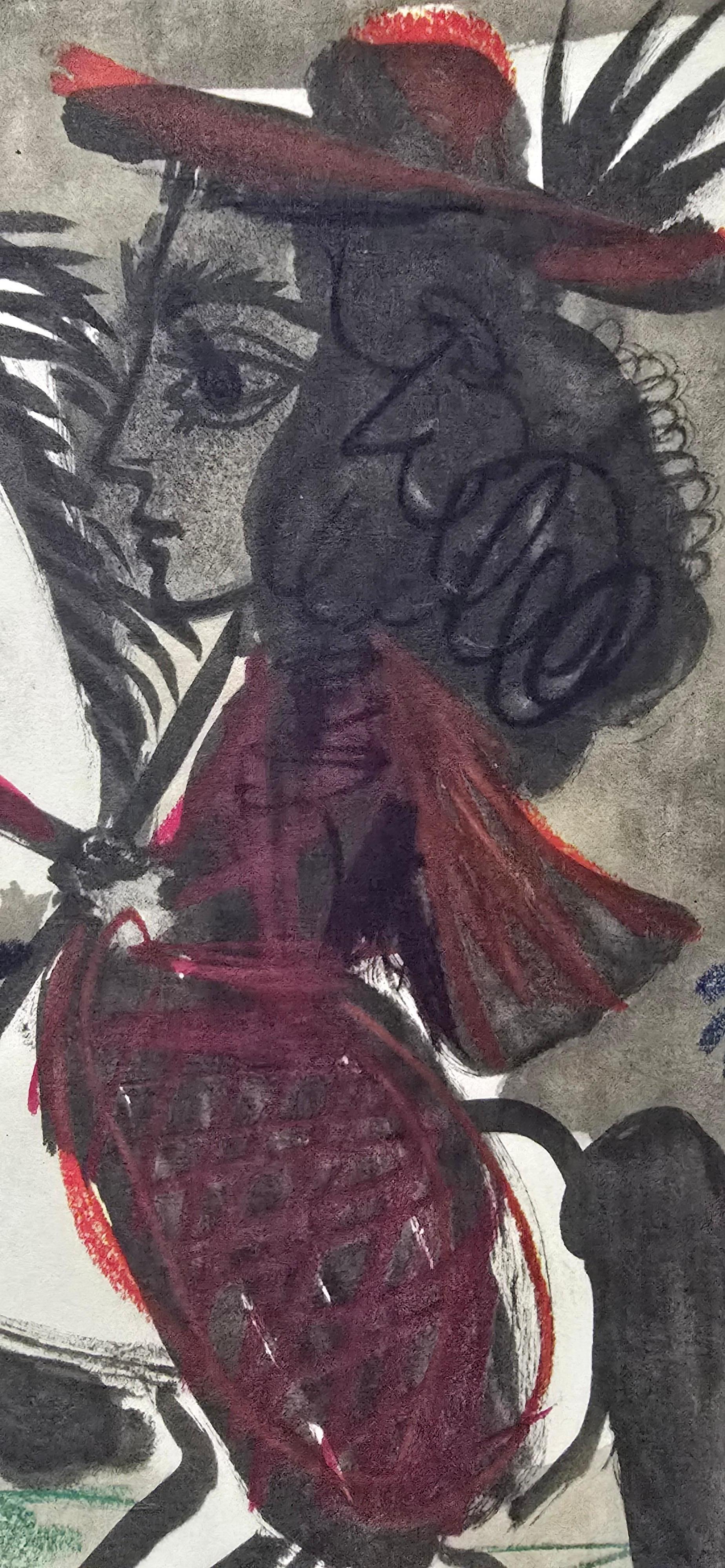 Este cautivador libro, titulado Toros y Toreros, presenta la icónica obra de Pablo Picasso, junto con el perspicaz texto del renombrado torero español Luis Miguel Dominguín. La portada muestra el estilo característico de Picasso, que combina colores